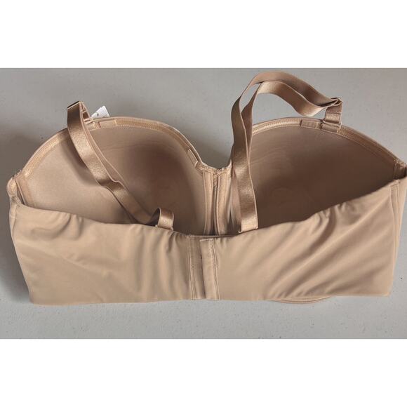Soma 44 G Stunning Starlet Strapless Bra Soft Tan 44G Underwire Padded NWT - Picture 8 of 11